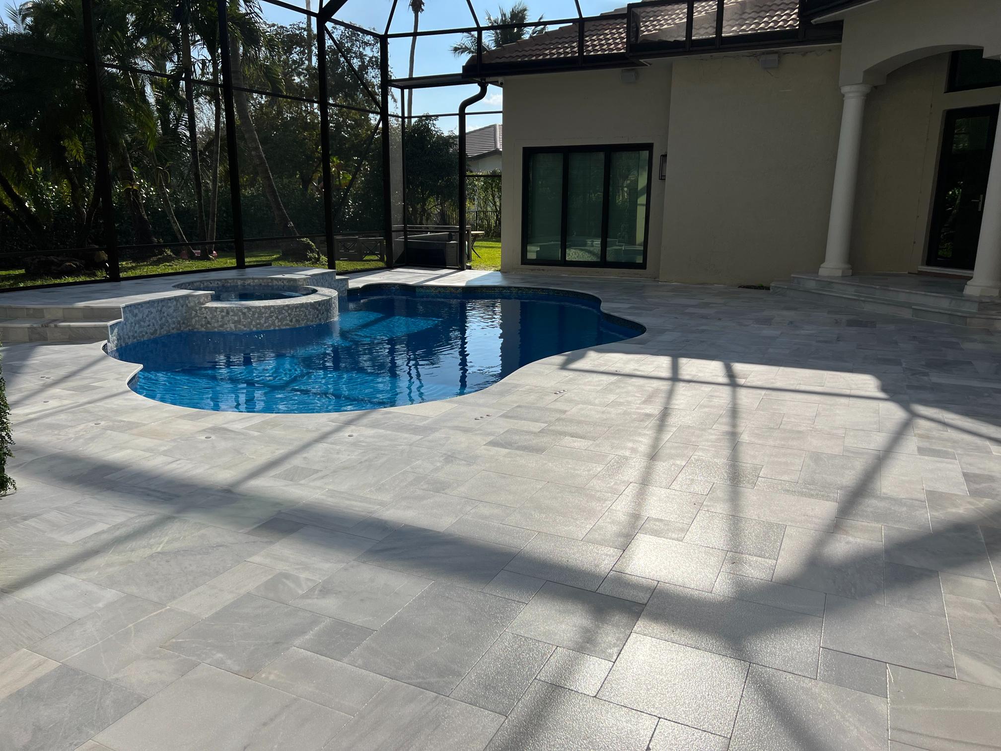 Pool deck pavers - Flat Earth Hardscapes